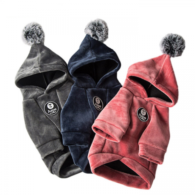 Soft Fleece Dog Coat Winter Pet Sweater Clothes For Dogs Cat Winter Dog Sweatshirt Chihuahua Dog Hooded Coat Warm Puppy Clothing