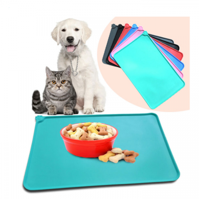 Waterproof Pet Mat For Dog Cat Food Mat Silicone Pet Food Pad Pet Bowl Drinking Mat Dog Feeding Placemat Easy Washing