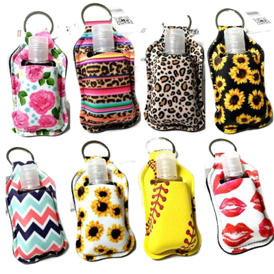 Hand Sanitizer Keychain Holder Travel Bottle Refillable Containers 30ml Reusable Bottles with Keychain Carrier