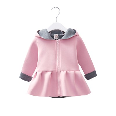 Winter Baby Girl Coat Fashion Children Girls Warm Cartoon Rabbit Ear Jacket Cute Kids Jacket 6-36 Months Cotton Infant Outerwear