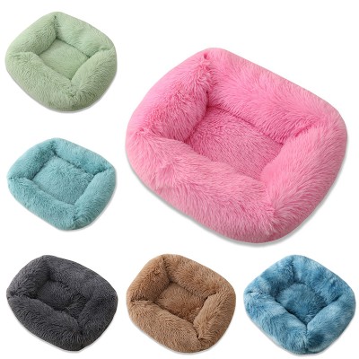 Soft Long Plush Dog Bed Winter Cat Bed Chihuahua Yorkie Puppy Cushion Small Dog Bed Warm Pet Sofa Beds For Dogs Cats