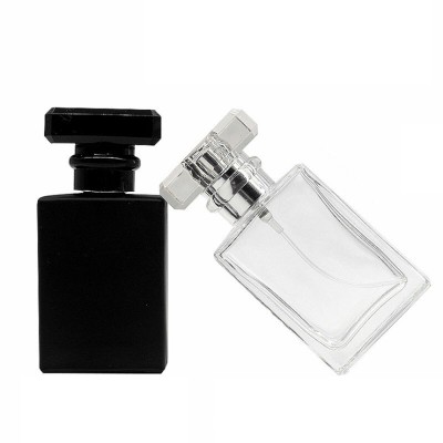 30ml Perfume Spray Bottle Glass Bottle Lead-free Square Refillable Atomizer Glass Bottle Portable Travel Cosmetic Container